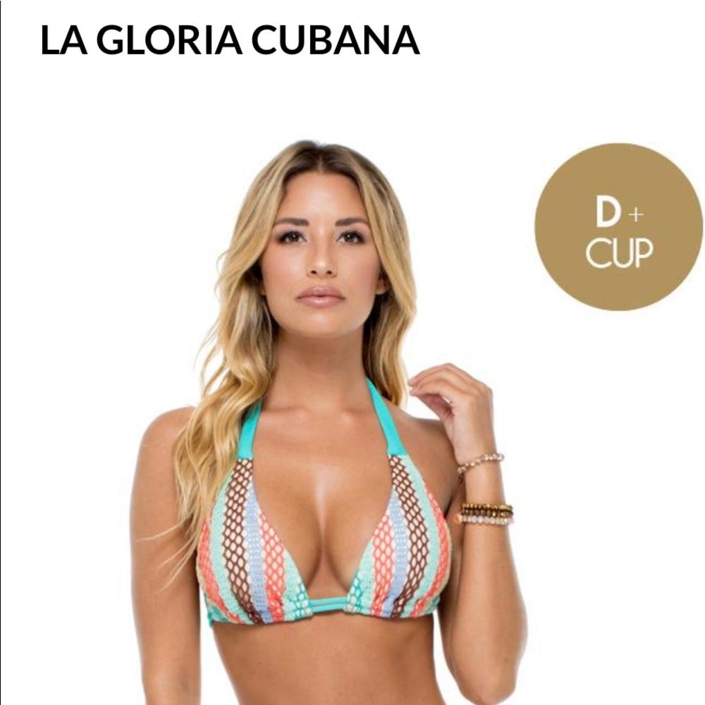 Luli Fama Triangle Halter Top NWT